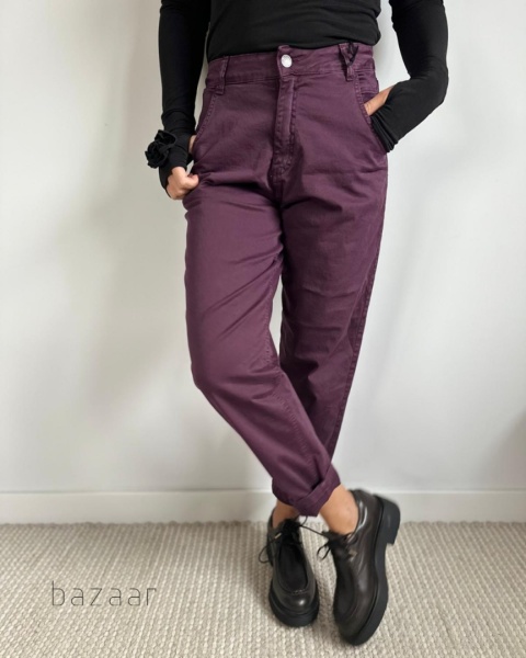 Spodnie Naiff Śliwkowe